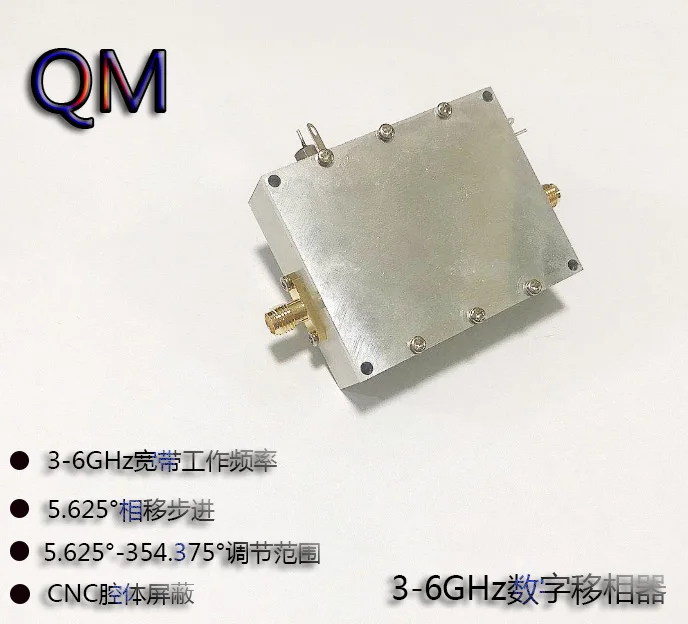 RF Phase Shifter Digital RF Phase Shifter C-band Microwave Phase Shifter 3-6GHz Digital Phase Shifter