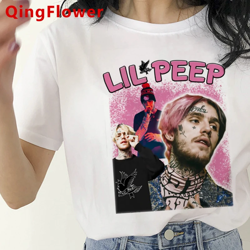 Lil Peep clothes t shirt female tumblr casual kawaii aesthetic couple clothes tshirt top tees graphic tees women harajuku