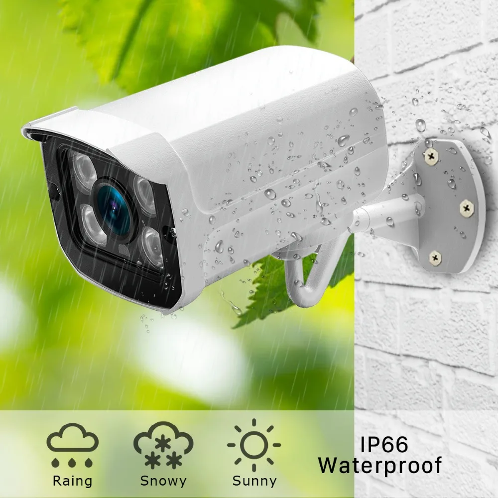 BESDER Full HD 5MP 3MP 2MP Outdoor Bullet Surveillance POE IP Night Camera 3.6mmWide Angle Metal Case CCTV Netwrok Camera System