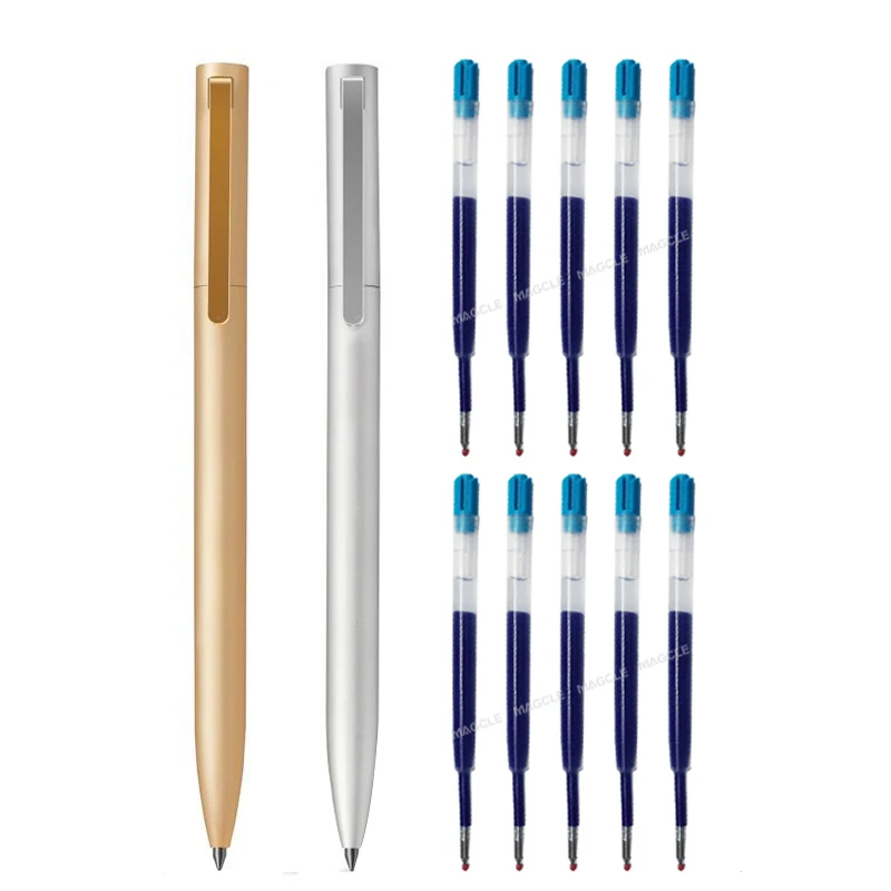 Metal Sign Pen with Refill for Xiaomi Metal Pen Pens 0.5MM Black/Blue/Red Ink Smooth Rotating Low key Elegant for Business