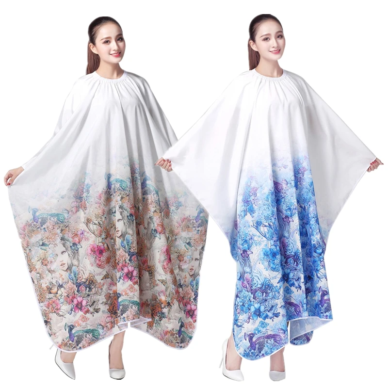 Salon Professional Hairdressing Cape Fashion Flower Pattern Waterproof Hair Dyeing Perming Styling Hairdresser Haircut Apron