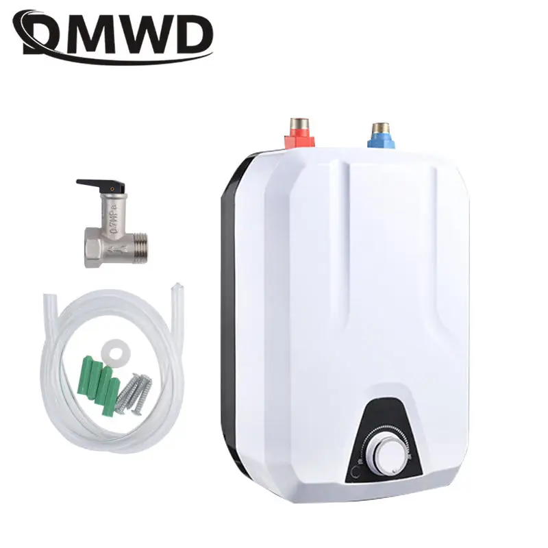 DMWD 8L Electric Instant Water Heater Water Temperature Adjust Thermostat Induction Heater For kitchen Bathroom Heating Tap 110V