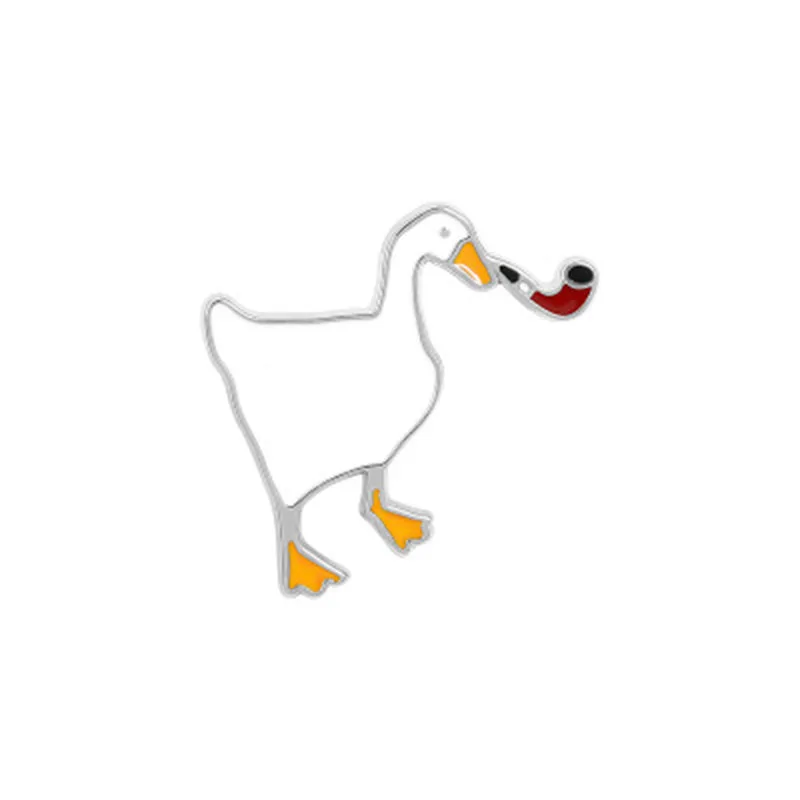 Fashion Untitled Goose Game Brooches Metal Enamel Pin Women Men Kids Accessories Bag Clothes Untitled Goose Pins