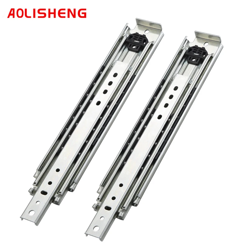 AOLISHENG Heavy-Duty Slide Rail Slide Rail 76 Wide Load Bearing Cabinet Drawer Rail Caravan Rail Industrial Rail