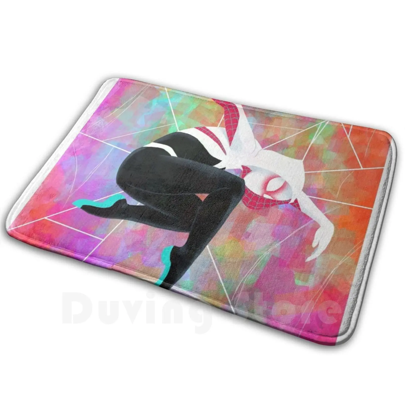 Alfombra Spider-Gwen, alfombra, cojín, suave, Spider Gwen Spiderverse, Gwen, Stacey, Spiderwoman, cómics, Spider Woman