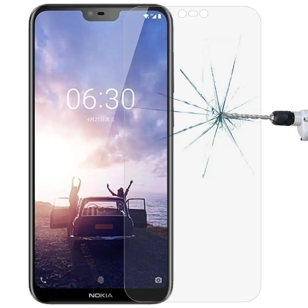 Tempered Glass For Nokia X6 Full 0.26mm 9H 2.5D Glue Screen Protector Film