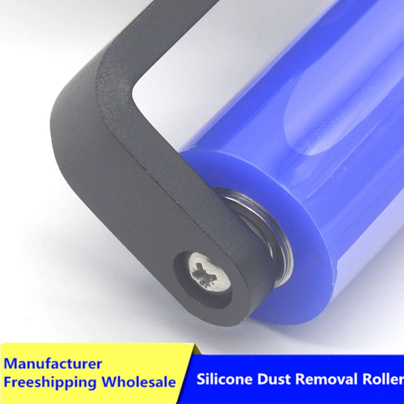 Riferfeel-Rodillo Antiestático de silicona para quitar el polvo, herramienta de limpieza manual, rodillo de silicona azul, siete tamaños