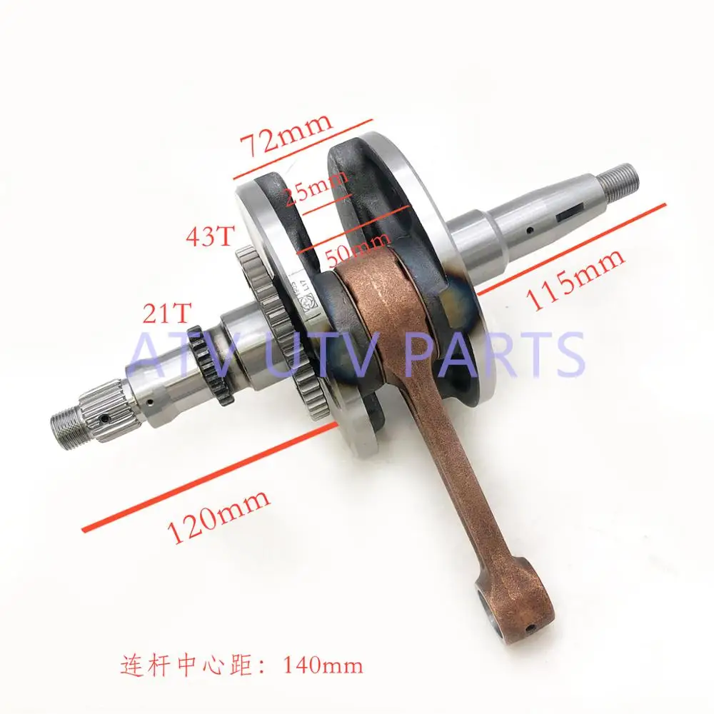 Crankshaft Assembly for ATV Linhai 500 Engine Moped ATV Scooter Go Kart Buggy Motorcycle Automobile Accessories OEM 35121