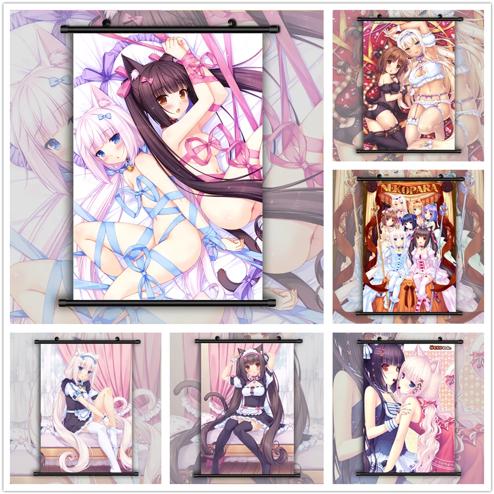 Canvas Painting Anime Posters NekoPara Neko Para Chocolat Vanilla Anime Manga Wall Art Picture Decoration Home Decor