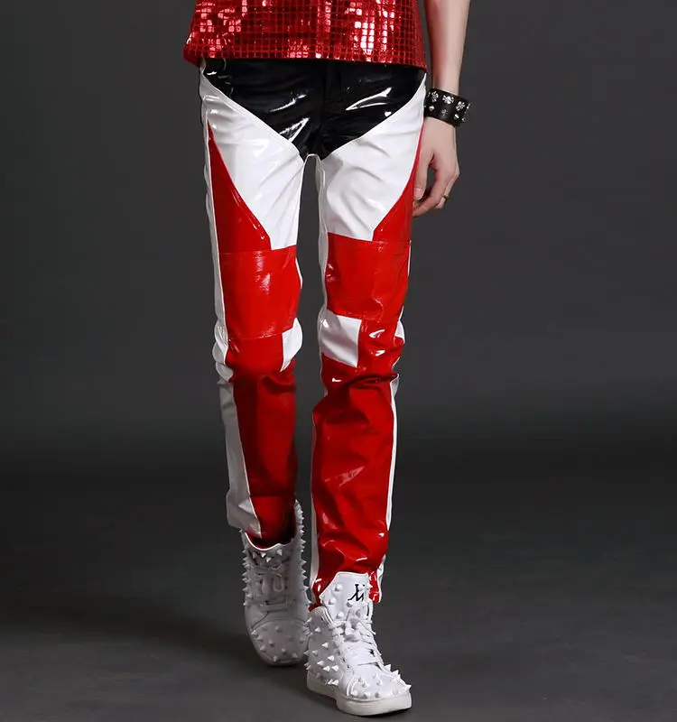 Nachtclub Mannelijke Gogo Dancer Lederen Broek Punk Singer Stadium Kostuums Bar Rock Dj Show Kleding Mannen Hip Hop Straat dragen DNV13878