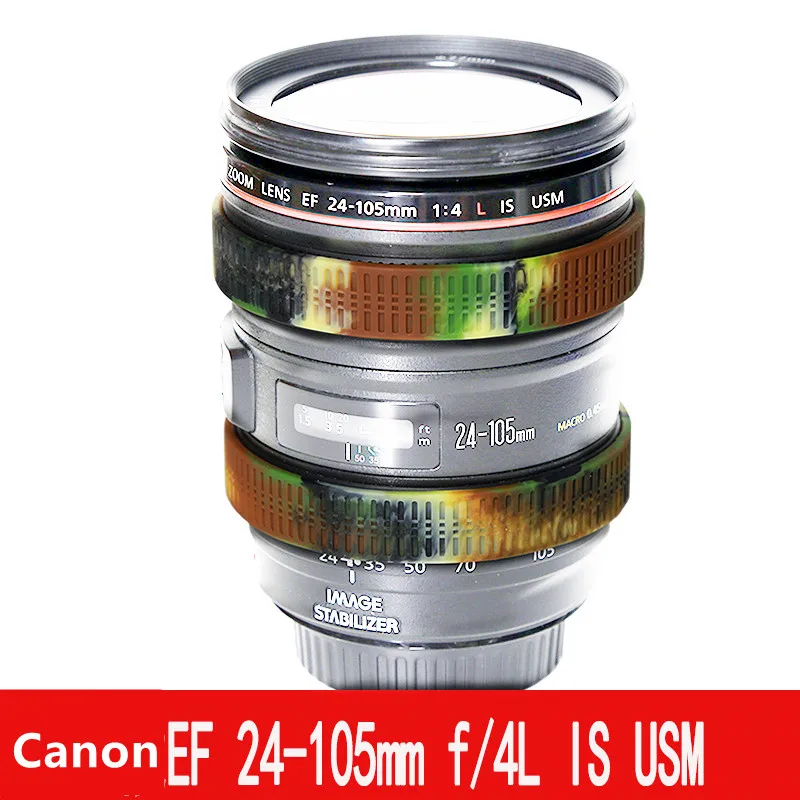 Silicone Focus Ring + Zoom Ring Rubber Band Protector for Canon EF 24-105mm f/4L IS USM