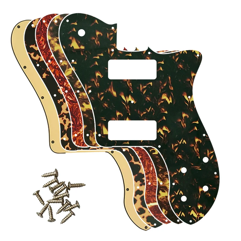 Pleroo niestandardowe części do gitary-dla US FD 72 Tele Deluxe reedycja gitara Pickguard z P90 Humbucker wymiana wzór płomienia