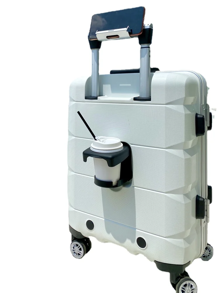 Multi-Functional Open Luggage Small 20-Inch Business Travel Boarding Bag Aluminum Frame Trolley Suitcase