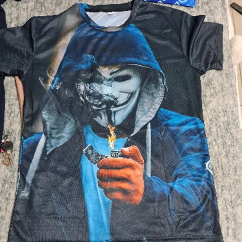 Hot Sale Clown T Shirt Men/Women Joker Face 3D Printed Terror Short Sleeves Fashion Round Neck T-shirts Size XXS-6XL