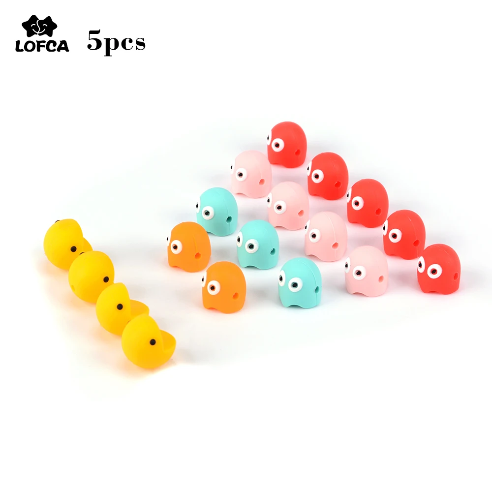 

LOFCA Baby Accessories 5pcs New Ghost Silicone Bead Effective And Safe Helps Baby Teeth Grow Available for baby DIY