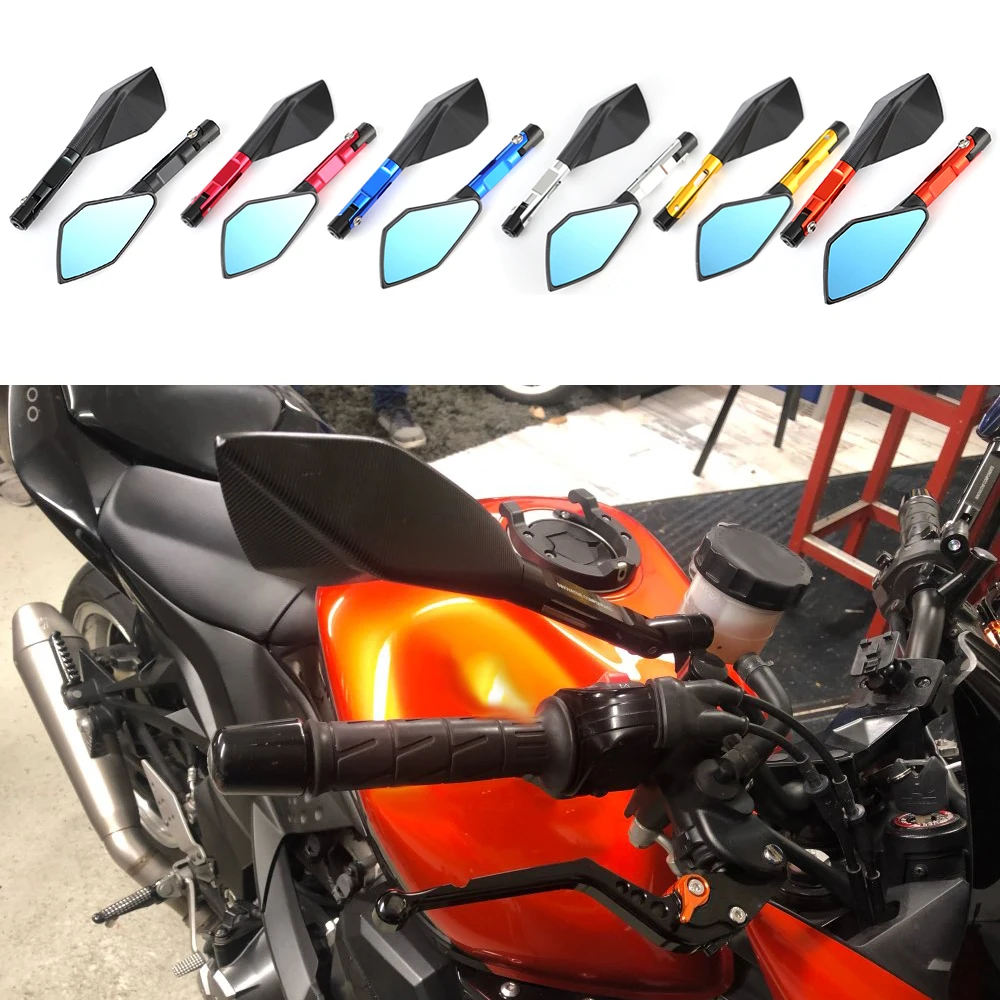 For YAMAHA MT07 For Honda For Ducati For Kawasaki Z750 Z900 Z800 Motorcycle CNC Aluminum Rear View Rearview Mirrors Side Mirror