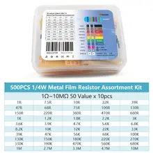 500pcs Assorted Metal Film Resistors 1 4W 130 Values #4