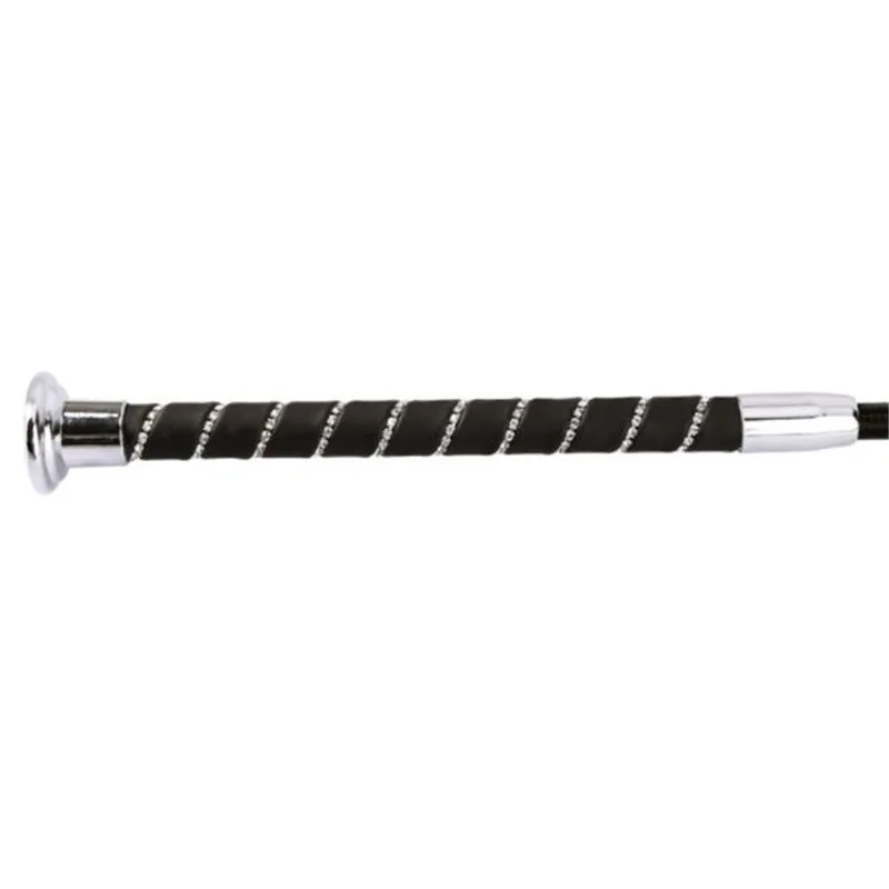 Cavassion Equestrian Horse Riding Whip Knight with Diamond-Bordered Handle