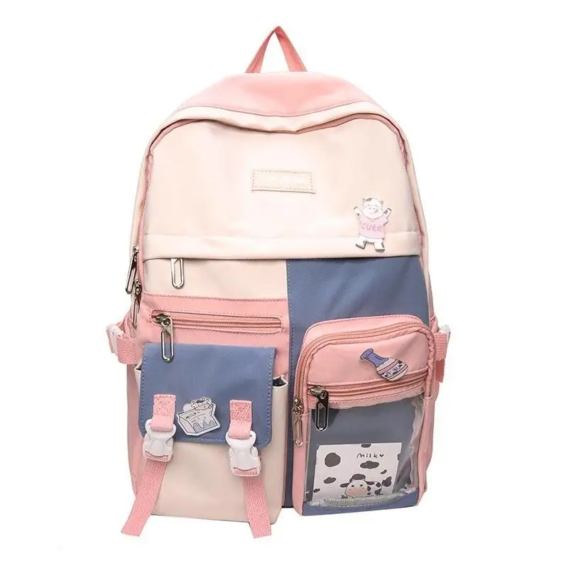 Large Capacity School Bags for Teenager Girls Women Backpack Nylon Cloth Waterproof Travel Bag