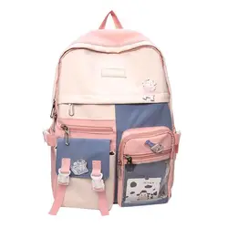 Large Capacity School Bags for Teenager Girls Women Backpack Nylon Cloth Waterproof Travel Bag