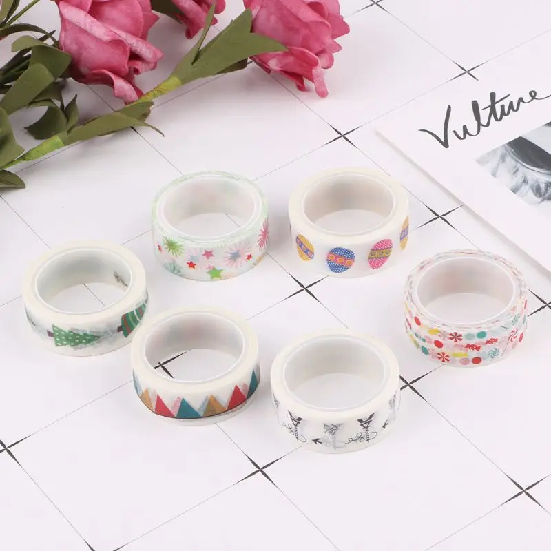 Decorative Christmas Washi Tape Paper DIY Scrapbooking Adhesive Tape School Office Supply