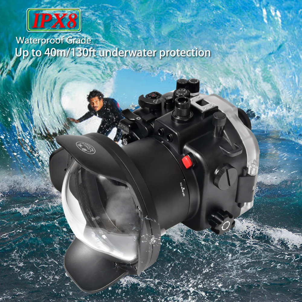 Seafrogs 40meter Waterproof Camera Housing Diving Case For Sony A7SIII 28-70mm 90mm 16-35mm 12-24mm