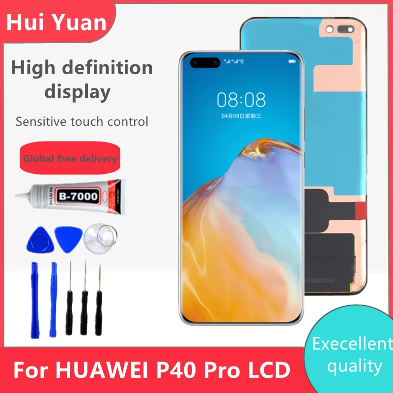 6.58\'\' 100% TFT Display Replacement For Huawei P40 Pro LCD Touch Screen Digitizer Assembly For Huawei P40Pro Display
