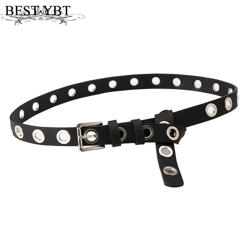 Best YBT Women Imitation Leather Belt Alloy Pin Buckle Belt Fashion Jeans Individual Punk Decoration New Arrival Women Belt