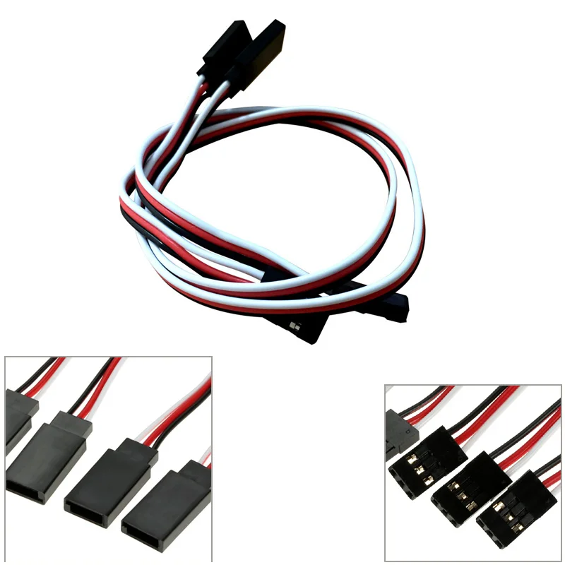 50 Stks/partij Rc Servo Verlengsnoer Cable Vrouw Naar Man 150Mm 300Mm 500Mm 1000Mm Lood