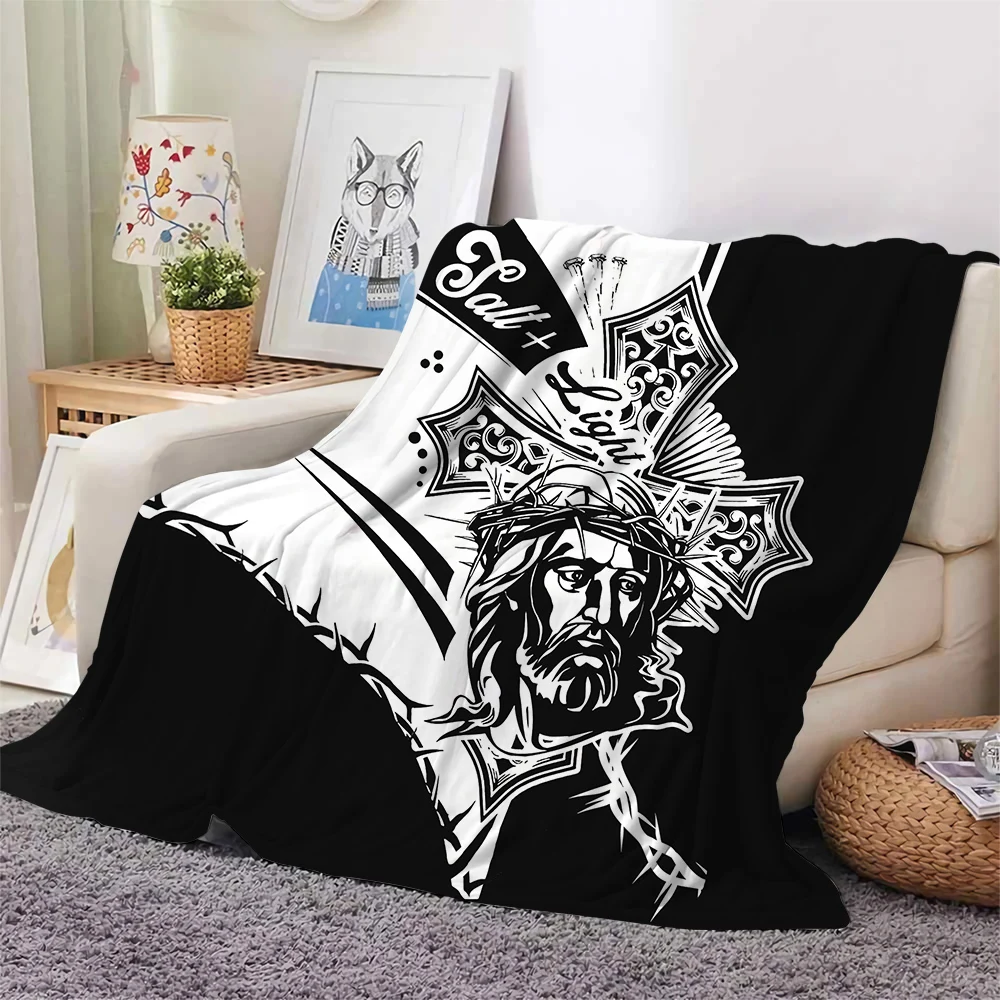 CLOOCL Popular Jesus Is Risen Blanket 3D Print Medieval Knights Templar Flannel Blankets Teenager Home Decoration Sherpa Blanket