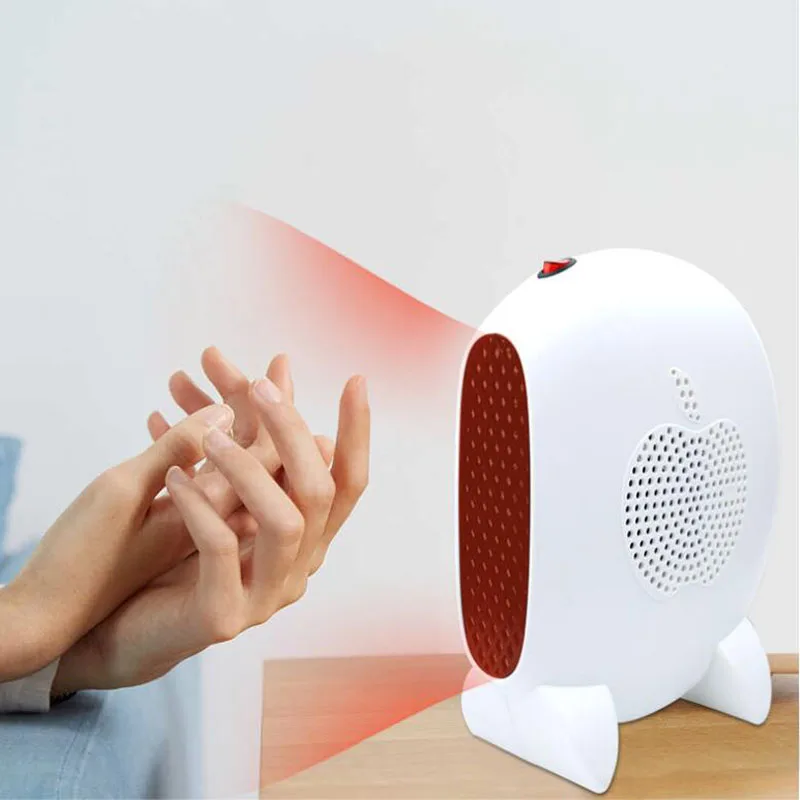 

220V 500W Portable Electric Fan Heater Desktop Household Wall Foot Handy Heating Stove Radiator Warmer Machine For Winter Home