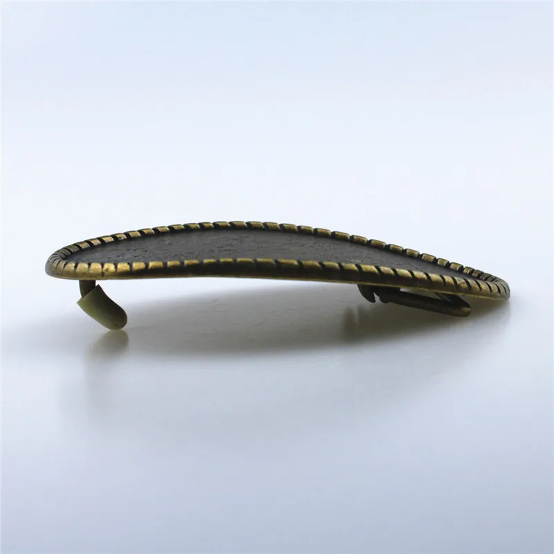 DIY Leathercraft Hardware Oval Rope Blanks Plate  Buckle Antique Brass Plated Finsh 38mm Accessories For Leather Metal Buckle