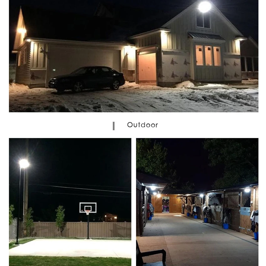 100W lampa uliczna LED na zewnątrz, IP65 wodoodporny biały/ciepły biały światło bezpieczeństwa przewodowy światło halogenowe 110V / 220V do ogrodu, ulicy