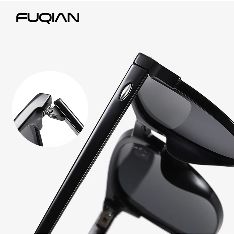 نظارات شمسية مستقطبة مربعة للرجال والنساء ، نظارات شمسية كلاسيكية برشام ، ظلال قيادة مضادة للوهج ، جودة عالية ، موضة رجالية #6