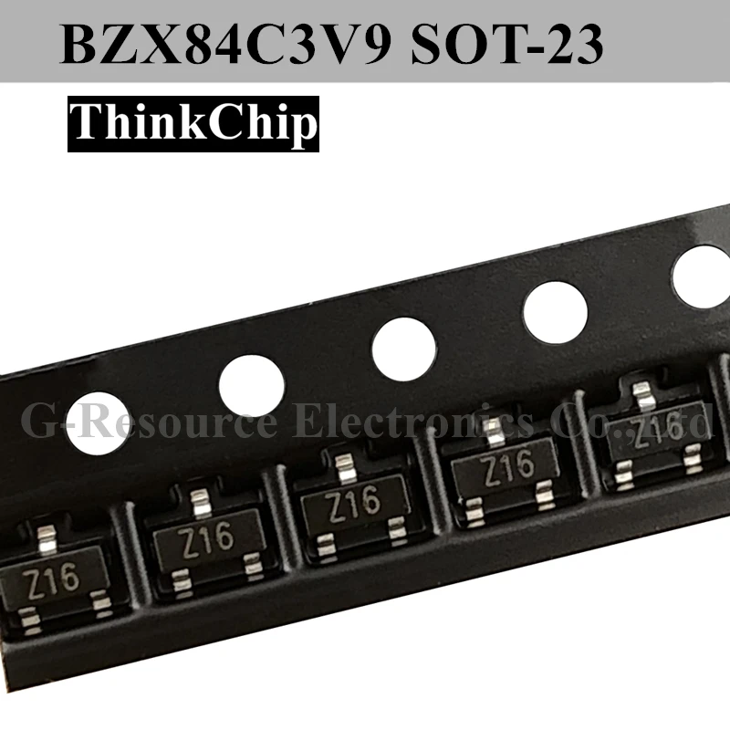 SOT-23 SMD – diodes stabilisatrices de tension, 100 V (marquage Z16), 3.9 pièces