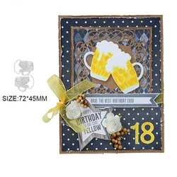 New Arrival Metal wykrojniki do 2021 Scrapbooking kufel do piwa szablony wytłaczania zdjęć Album robienie kartek rzemiosło papierowe