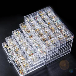 120 Grids False Nail Tips Art Accessories Tools Bead Storage Box Container DIY Craft Display Stand Transparent Practice Showing