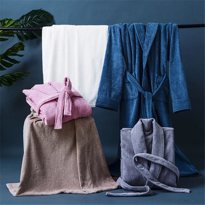 

Couples Homewear Winter Lengthen Robe Men Women Toweling Terry Hooded Robe Cotton Bathrobe Soft bata novia Sleeprobe Casual