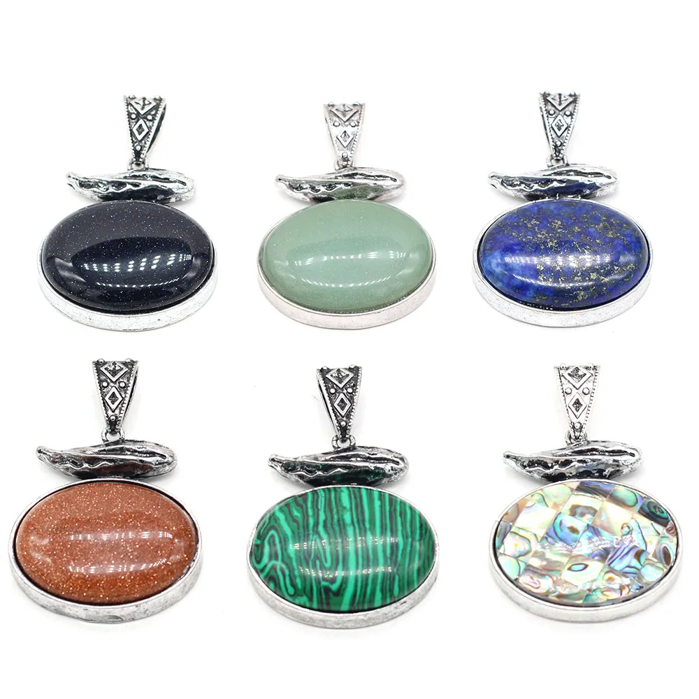 2024 New Natural Stone Abalone Shell Charms Boho Rose Quartzs Agates Pendant for Women Jewelry Making DIY Necklace Accessories image 2