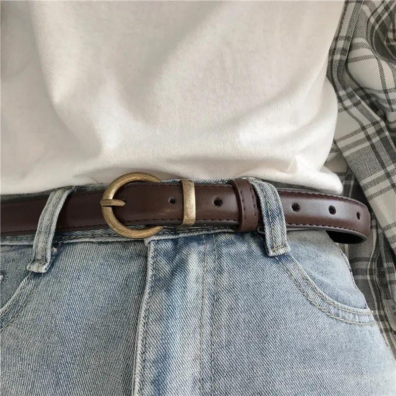 Genuine Leather Belt with Pin Buckle for Jeans Dresses Men main image 2