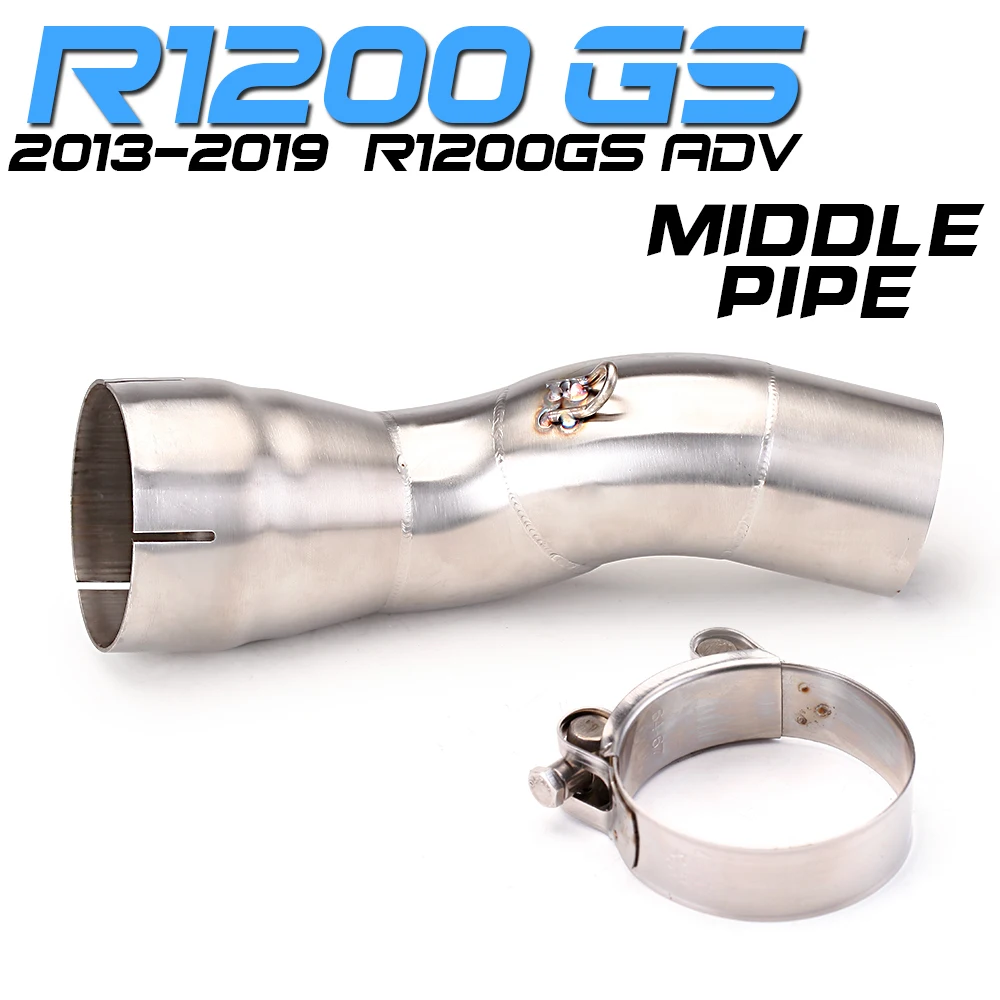 For BMW R1200GS Adventure R1200GSA 2014 2015 2016 2017 2018 2019 Exhaust Middle Link Pipe Tube Slip-on R1200 R 1200 GS ADV