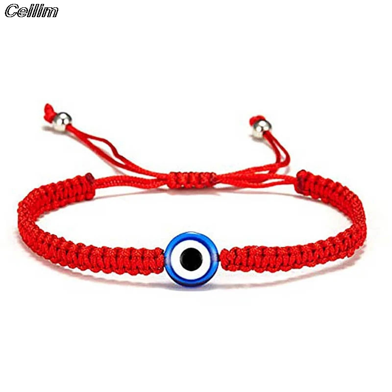 

Evil Turkish Eye Hand Braided Rope Red Thread String Bracelet Women Men 2024 Charm Lucky Adjustable Bracelet Friendship Jewelry