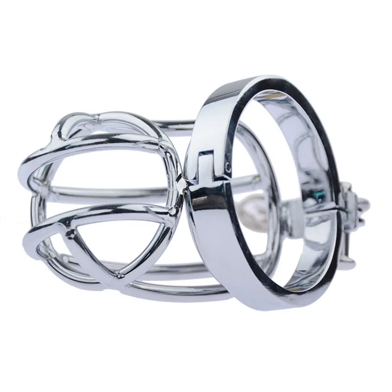 Chastity Cage Stainless Steel Metal Cock Cage With Penis Bondage Sleeve Ring Male Chastity Device Belt Lock  Adult Sex Toys Man