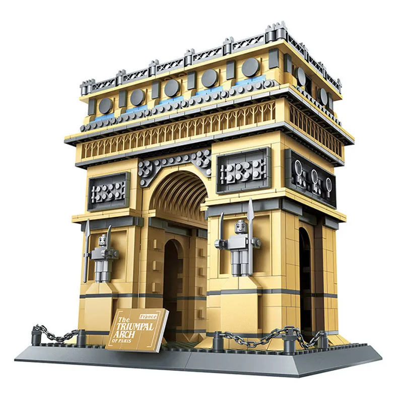 

Architecture Paris France Arc de Triomphe Collection Building Blocks Sets Assemble Bricks Classic Model Kids Toys