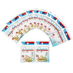 Gamakatsu 10pcs/30pcs Fishing Hooks Sea Japan 2#-15# Gold Carp Fish Treble Circle Cat fish Hooks Fishhook Fishing Tackle