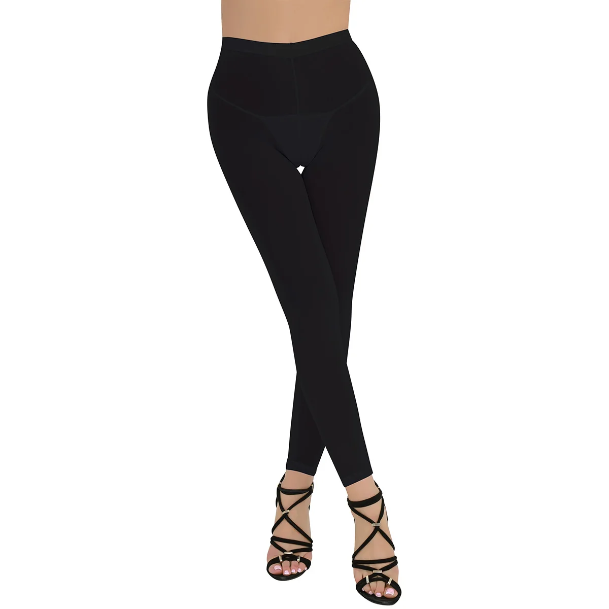 Women Sexy Leggings Lingerie Slim Cut Sheer Mesh Tights Pants Thin Trousers Nightwear See-through Pants