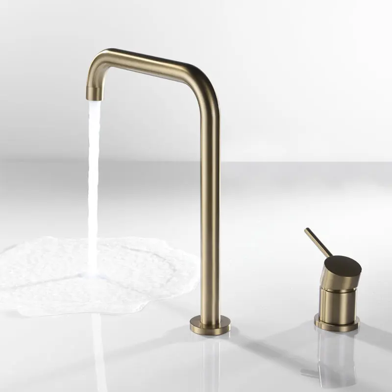 Luxury simplicity brass Bathroom sink faucet one hanle two hole cold hot water basin mixer faucet,Brushed gold/Black/Chrome/Gold