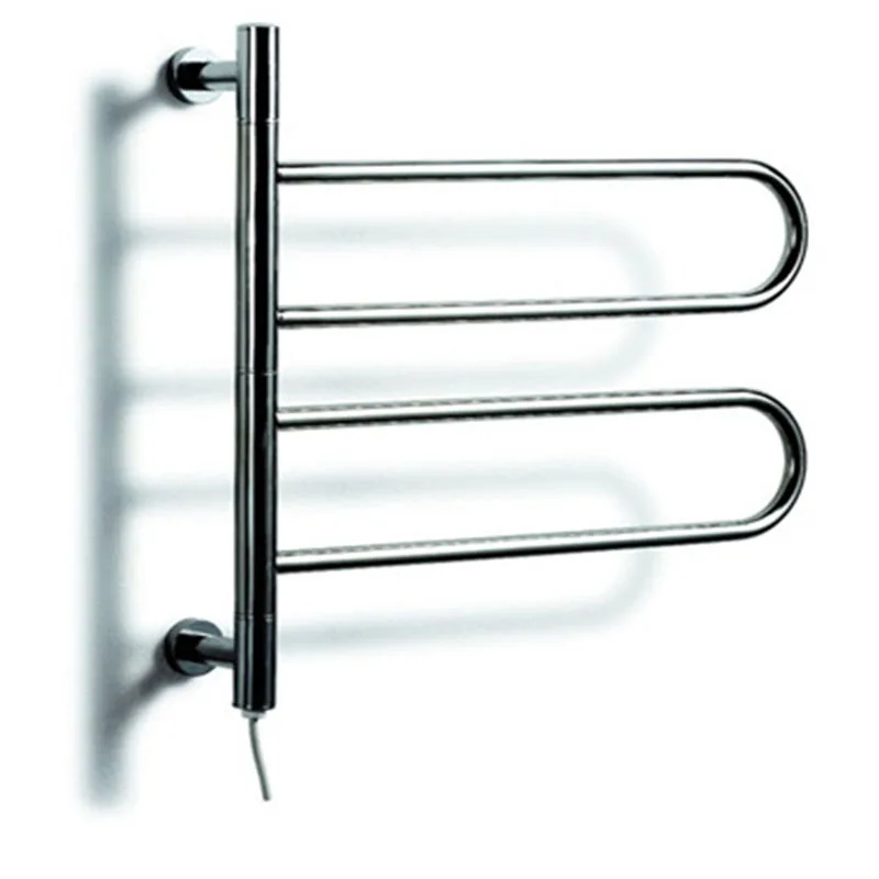 Stainless Steel Heated Towel Warmer Bathroom Constant temperature Automatic Drying Double-layer Electric Heating Towel Rack