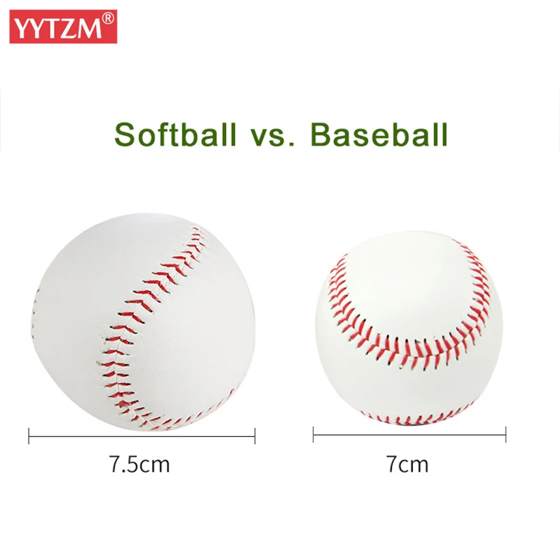 High Quality Softball No.10 PVC Scarfskin Solid 10 Inch Hand Stitched Child Students baseball Training Practice Exam ball bat