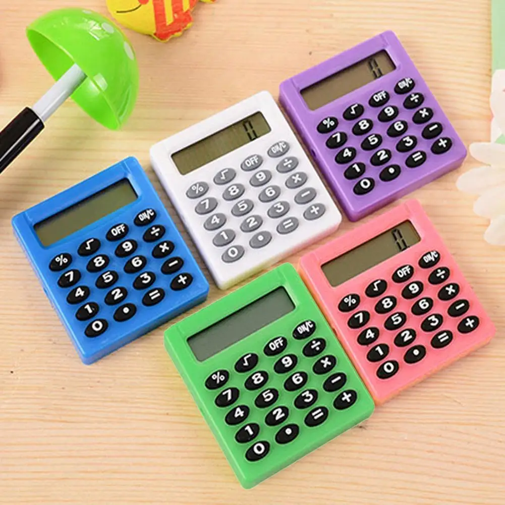 Mini Calculator Pocket Size Digit Display Portable Handheld Desktop Calculator Student Gift 2021